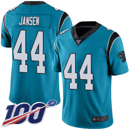 Carolina Panthers Limited Blue Men J.J. Jansen Alternate Jersey NFL Football #44 100th Season Vapor Untouchable